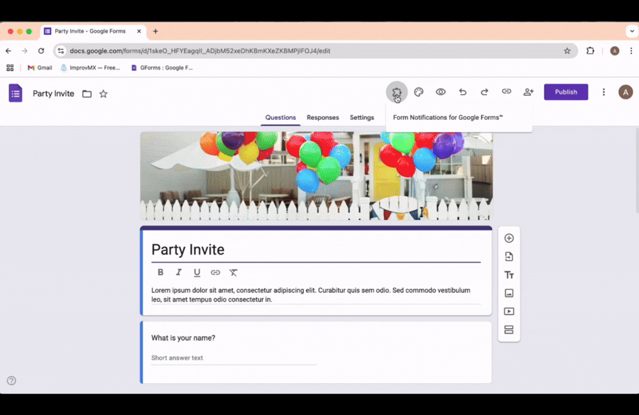 Iniciar Complemento en Google Forms